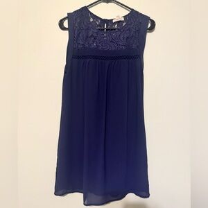 Speechless Midnight Blue Lace Dress